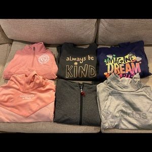 Six piece girls long sleeve sweatshirts